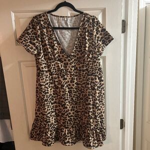 NWOT Women’s 1X cheeta print dress